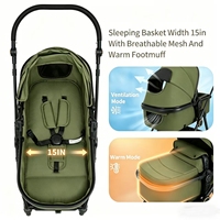 Poussette de luxe OEM 3-en-1 pour bébé, système de voyage pour nourrisson avec grand panier, poussette pliable et légère pour les courses quotidiennes