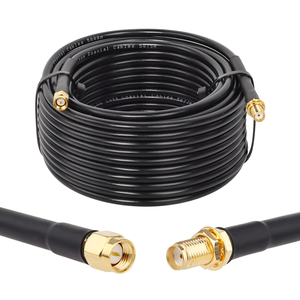 SMA femelle vers SMA mâle ALSR300 (égal à LMR300) câble coaxial RF d'extension à faible perte 50 Ohm pour routeurs 4G LTE 5G <span class=keywords><strong>Ham</strong></span> Radio GPS - Product Image 1