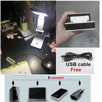 Lampe de bureau LED à commande tactile à intensité variable rechargeable par USB, haute luminosité, pliable, style moderne, corps en plastique pour salle de lecture