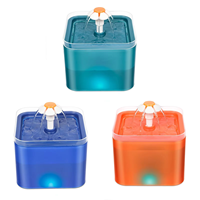 Fontaine d'eau automatique pour chat Distributeur d'eau USB pour chat et animal de compagnie Mangeoire Bol Lumière LED Distributeur d'eau intelligent pour chien et chat
