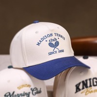 Gorra de Béisbol Unisex de Alta Calidad, Personalizada con Bordado 2D y 3D, en Tela de Algodón Beige y Negro, Estructurada, para Bodas y Cumpleaños