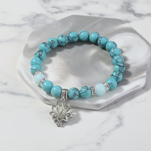 <span class=keywords><strong>Bracelet</strong></span> <span class=keywords><strong>Lotus</strong></span> en pierre naturelle, nouveau style, qui brille dans la nuit, pour femmes, S305 - Product Image 6