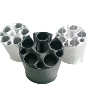 Black Block Holder Mounting Anodized Custom Machined Component Aluminum CNC Milling Metal Parts Turning Machining Factory