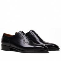Chaussures Richelieu de Luxe pour Hommes en Cuir de Veau, Fabrication Blake, Chaussures Habillées Formelles pour Affaires, Fêtes et Clubs