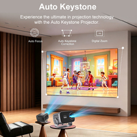 Projecteur 4K à prix d'usine, 180 lumens, télécommande, mise au point automatique, mini projecteur noir, BT WIFI Android, mini projecteur portable