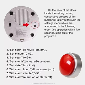 Bouton sonore interactif pour mains, entièrement programmé avec 102 phrases aléatoires, chiffres 1-6, excellent cadeau ludique et amusant en plastique - Product Image 4