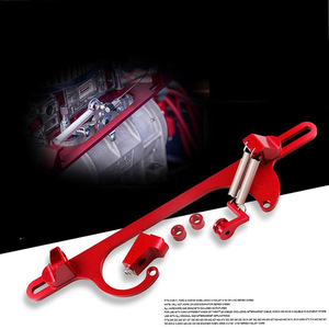 Auso-Racing Throttle Body Cable <b>Bracket</b> Aluminum Red For 4150 4160 Carburetor Retrofit Upgrade - Product Image 2