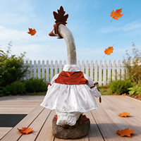 Tenue de dinde de Thanksgiving, costume de dinde pèlerin d'automne avec chapeau, décoration de jardin d'automne, vêtements pour dinde de porche