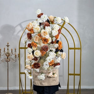 Décorations de mariage en plein air, arrangement de fleurs artificielles d'orchidées et de roses pour la décoration de la maison, centre de table pour événements - Product Image 3