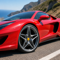 Jantes monobloc à cinq branches en alliage d'aluminium forgé de qualité aérospatiale pour supercars et coupés sport, ajustement personnalisé, finition usinée