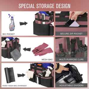 Extra-Large <b>Cleaning</b> <b>Caddy</b>, Organizer with Handles for <b>Cleaning</b> Tools & Products Storage Car Wash Tools Bag - Product Image 2