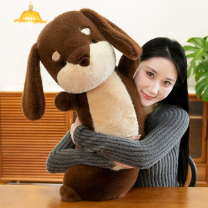 Peluche <span class=keywords><strong>Teckel</strong></span>, Jouet en Peluche Chien Long Vintage, Super Doux, Coussin Cylindrique Décoratif pour Chambre et Canapé - Product Image 4