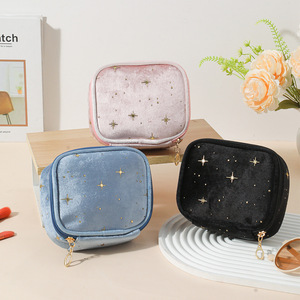 Bolsa de Maquillaje de Terciopelo con Forma de Chica, Diseño Cuadrado, Cierre de Cremallera, Multifuncional, Portátil - Familia <span class=keywords><strong>Gina</strong></span> - Product Image 2