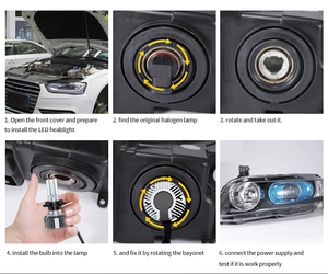 Stabile Qualität Aurora 1+1 Design LED-Scheinwerfer 6500K 10000LM Lüfterloser Kühlkörper 9007 9006 H4 H7 LED-Leuchten für Autos - Product Image 5