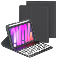 Casing Keyboard Warna-warni Pink Ungu untuk iPad Mini 6 2021 Ukuran 8.3 Inch Dengan Keyboard Nirkabel