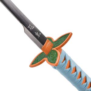 Venta al por mayor 45cm Anime japonés Demon Slayer Real Nichirin Blade <span class=keywords><strong>Shinobu</strong></span> <span class=keywords><strong>Kocho</strong></span> Katana espada Original Metal con soporte <span class=keywords><strong>de</strong></span> plástico - Product Image 6