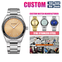 Montre à quartz pour homme avec cadran arabe personnalisé OEM, 42 mm, acier inoxydable, étanche, montre de luxe du Moyen-Orient, fournisseur de montres avec logo personnalisé