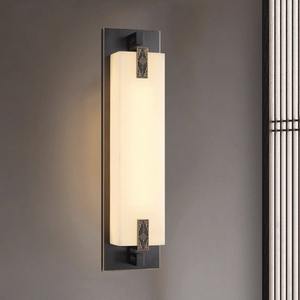 Lámpara de Pared Exterior de Resina y Mármol de Estilo Chino de Alta Gama, Nueva, Impermeable, para Sala de Estar, Pasillo, Fondo de Pared - Product Image 1