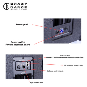 Amplificatore di potenza con processore di segnale digitale attivo HC15SUB/HC445, sistema di altoparlanti con cabinet in metallo, portatile e impermeabile per <span class=keywords><strong>musica</strong></span> dal vivo - Product Image 4