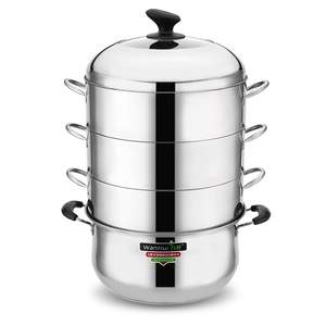 Pentola a Vapore Universale in Acciaio Inox a 4 Strati da 4L, Ecologica, Multifunzione, per Uso Domestico, Compatibile con Fornelli a Induzione, per Zuppe Dense e Panini al Vapore - Product Image 2