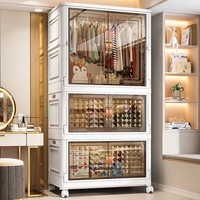 2025 en plastique pliable armoire chambre meubles en plastique enfants pliable garde-robe organisateur Portable bébé amovible placard