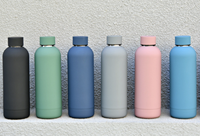 Bouteille d'eau de sport froide, à Double vide, droite, en acier inoxydable, conservation de la chaleur, pour voiture