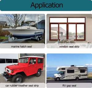 Epdm גומי קצף מזג אוויר הפריקה דלת חותם מלבן אריגה דבק אחורי חותם דלת חותם Rv עבור מכוניות חלון - Product Image 6