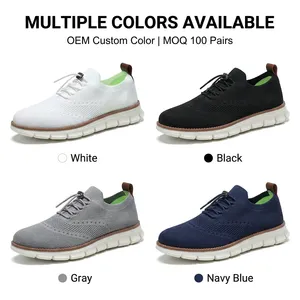 Multi-color Options Men Mesh Business Casual Footwear Wholesale Large Size Light Wear-resistant Daily Walking Shoes