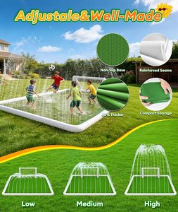 Alberca de Agua con Aspersores Temática de Fútbol de 118 Pulgadas con Porterías para Niños, Juegos Acuáticos de Verano para el Patio Trasero - Product Image 4