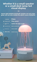 Coloré Portable HiFi Stéréo LED BT Méduse Blanc Bruit Haut-Parleur Ambient Lampe RGB Nuit Atmosphère Lumière Home Office Théâtre