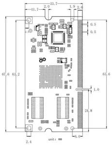 IDO-SOM3022-V1-D1E8 סום מודול המבוסס על PX30 quad-core 64-קצת מעבד מצויד אנדרואיד/לינוקס מערכת