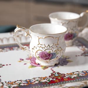 Service à thé et à café personnalisé et en gros, motif floral en relief européen - Product Image 4