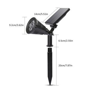 4 projecteurs solaires LED RGB à changement de couleur automatique, étanches, pour jardin, extérieur, paysage - Product Image 3