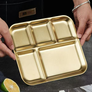 Vajilla Rectangular Clásica Personalizada de Acero Inoxidable, Plato <span class=keywords><strong>para</strong></span> Ensalada, Apto <span class=keywords><strong>para</strong></span> Lavavajillas y Microondas, <span class=keywords><strong>para</strong></span> Uso Doméstico y <span class=keywords><strong>en</strong></span> <span class=keywords><strong>Restaurantes</strong></span> - Product Image 5