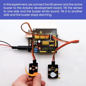 การทดลองวิทยาศาสตร์ง่ายๆ การเรียนรู้ STEM การเขียนโปรแกรม DIY ชิ้นส่วนอิเล็กทรอนิกส์ บัซเซอร์แบบแอคทีฟสำหรับ <span class=keywords><strong>Arduino</strong></span> - Product Image 6