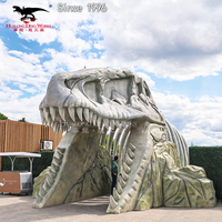 Parc à thème d'aventure Porte interactive d'entrée Modèle animatronique Porte de dinosaure Parc d'attractions Décoration artificielle