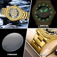 Reloj BINBOND para Hombre B1010 1010, Nuevo Diseño Creativo, Esqueleto Transparente, Relojes de Cuarzo para Hombre, Relojes de Pulsera de Negocios, Reloj, Montre Homme