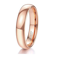 Paar Mode Trendy 2 4 6mm breit Multi Größen Wolfram karbid Stahl Fingerring Unisex für Frauen Rose Gold Plated