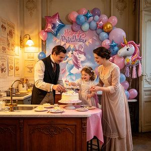 1 toile <span class=keywords><strong>de</strong></span> fond sur le thème <span class=keywords><strong>de</strong></span> la <span class=keywords><strong>licorne</strong></span>, <span class=keywords><strong>arche</strong></span> <span class=keywords><strong>de</strong></span> ballons, idéale pour la décoration d'anniversaire des enfants - Product Image 3