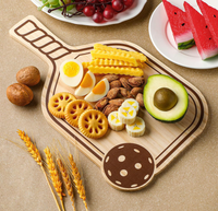 Planche à découper en bois neuve, planche à charcuterie de Noël, plateau à collation avec poignée pour les fêtes à domicile