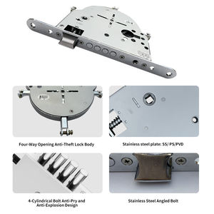 Serrure de porte à cylindre de sécurité supérieure, serrure à cylindre à <span class=keywords><strong>came</strong></span>, serrure de porte à cylindre à 4 goupilles, corps de serrure à mortaise - Product Image 3