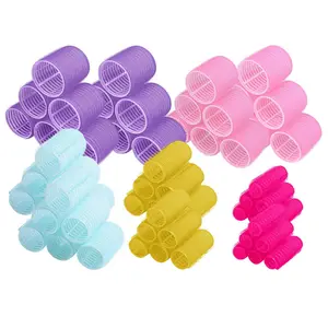 Professionele Leverancier Kleurrijke Tool Bang Krultang Plastic Rollers Voor Natuurlijke Zwart Haar