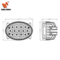 Luz de Trabajo LED Ovalada de 6.6 Pulgadas para Tractor Agrícola H4, Impermeable IP67, 4800LM, Haz de Luz Amplio, 10-30V, Lámpara de Trabajo de Alta Resistencia YW-6651