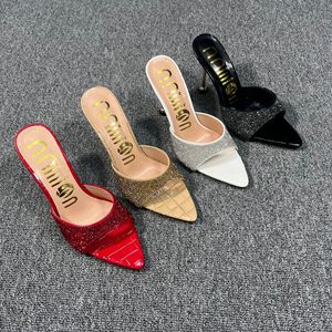 Sandales à talons hauts en strass pour femmes, chaussures de plage de luxe, escarpins, prix de gros, chine - Product Image 2