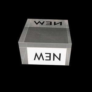 Acrílico bloque de cristal joyería cosméticos pantalla rack reloj base - Product Image 3