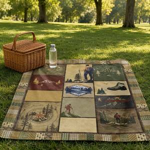 Manta de Franela Suave y Ligera, No Impermeable, 60X50, Plegable, para Viajes, Camping, Parque, Playa, Hogar, Sofá - Product Image 3