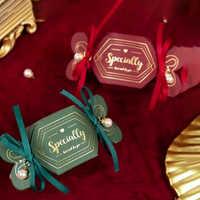 L'usine accepte les boîtes-cadeaux pliantes personnalisées en ruban de style bonbon pour vos logos personnalisés