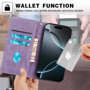 Étuis de téléphone portables en cuir à rabat de premier rang pour <span class=keywords><strong>Samsung</strong></span> Galaxy A37 5G A57 A17 A07 4G F17 F36 Étui de téléphone portefeuille antichoc - Product Image 4