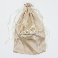 Pochettes à cordon en satin personnalisées en gros avec impression de logo sacs à cordon réutilisables pour l'emballage