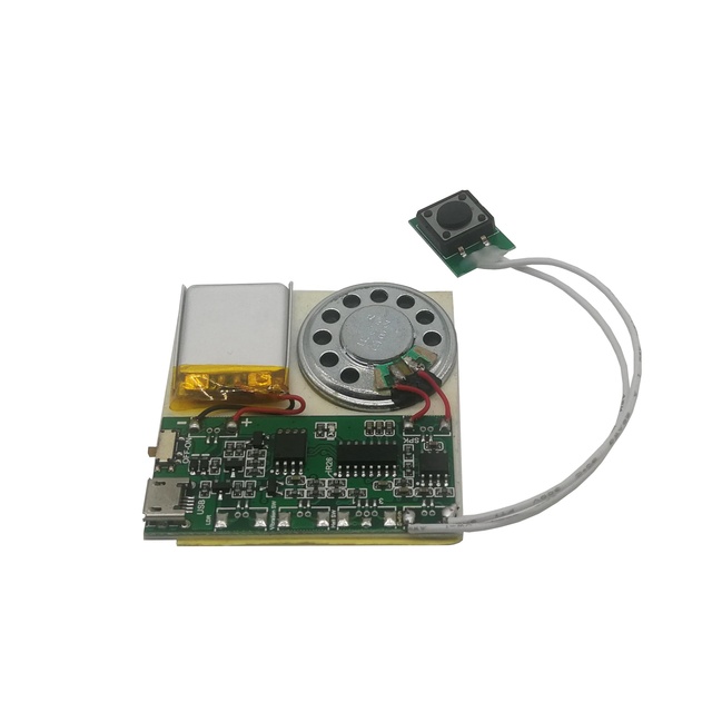 Factory Wholesale Content Customization Greeting Cards Light Activated Sound Module USB Programmable Music Recording Chip